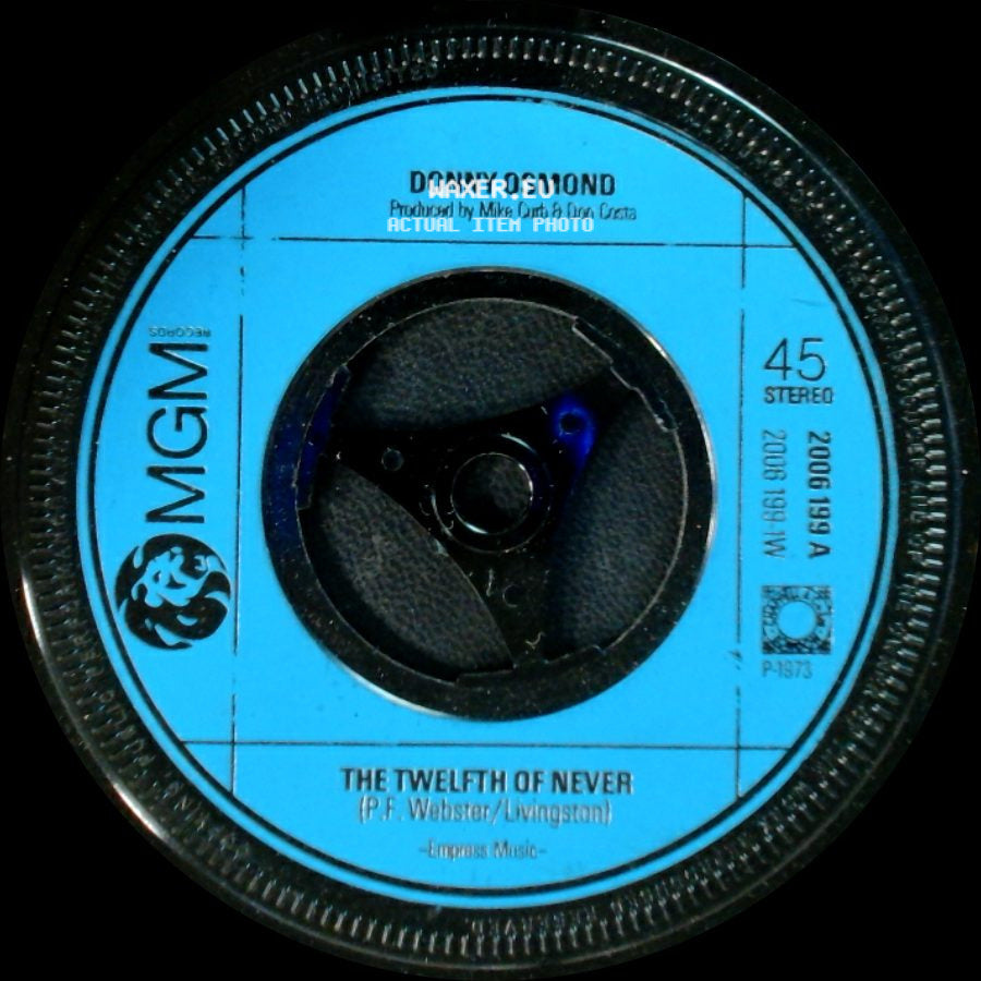 Donny Osmond - Life Is Just What You Make It / The Twelfth Of Never side B