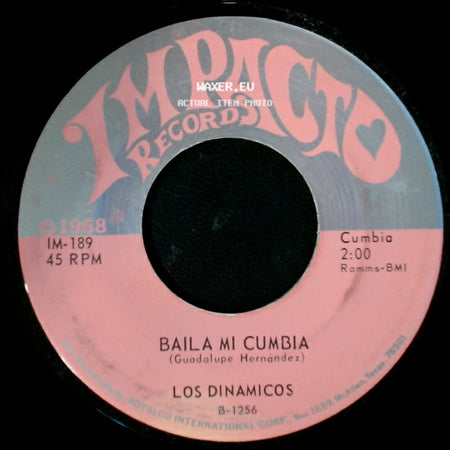 Los Dinamicos - El Pirata / Baila Mi Cumbia side B