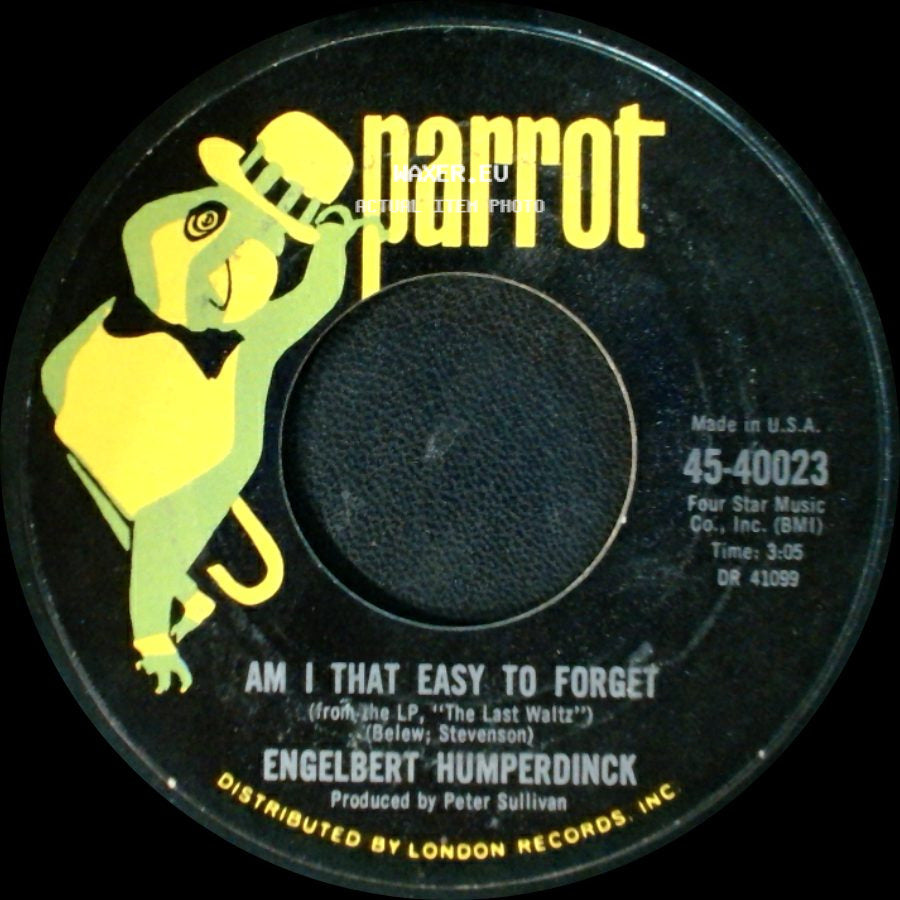 Engelbert Humperdinck - Am I That Easy To Forget / Pretty Ribbons side A