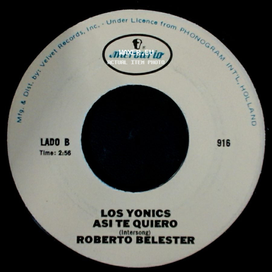 Los Yonics Y Asi Quede / Los Yonics - (Rain And Memories) Paul Denver / Asi Te Quiero side B