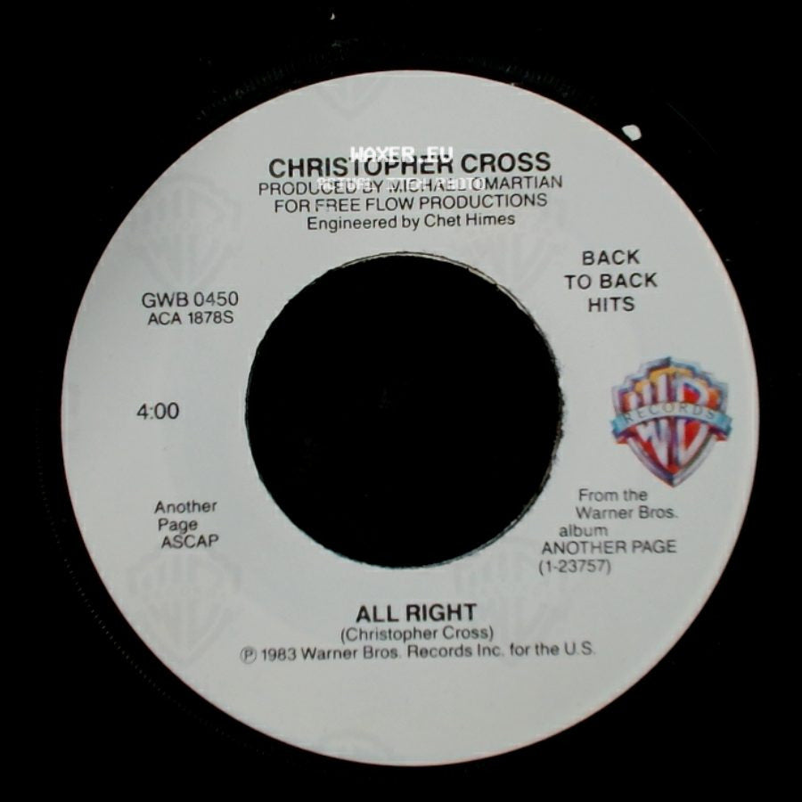 Christopher Cross - All Right / No Time For Talk side A