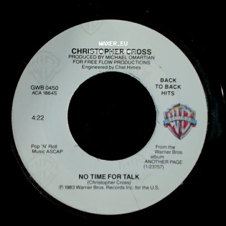 Christopher Cross - All Right / No Time For Talk side B