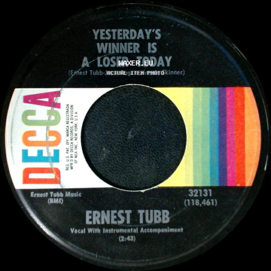 Ernest Tubb - In The Jailhouse Now / Yesterday's Winner Is A Loser Today side B