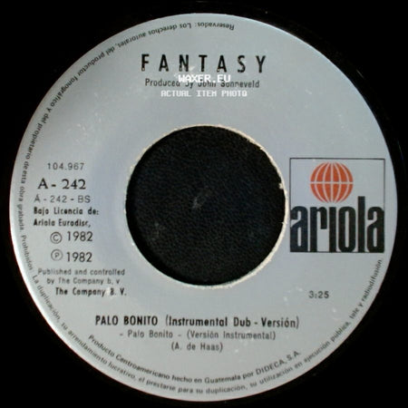 Fantasy - Palo Bonito (Instrumental Dub - Versión) / Palo Bonito side A