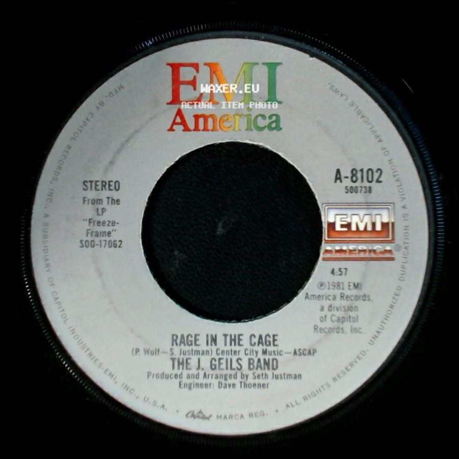 The J. Geils Band - Centerfold / Rage In The Cage side B