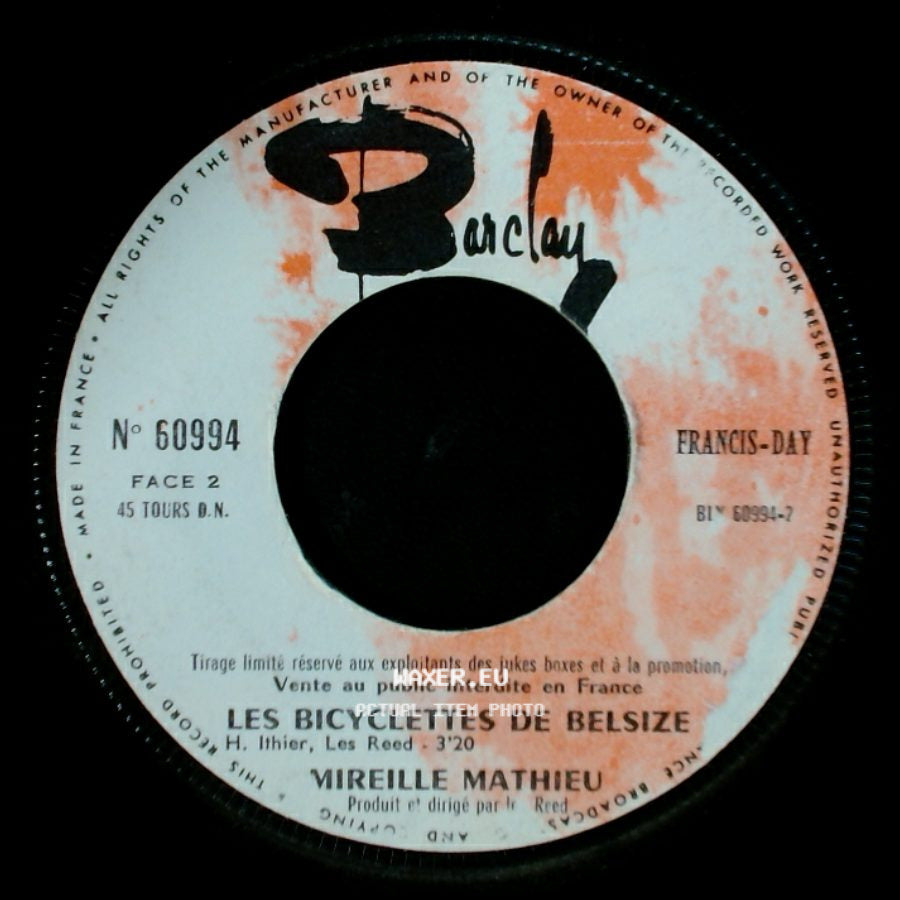 Mireille Mathieu - Les Bicyclettes De Belsize / Ensemble side A