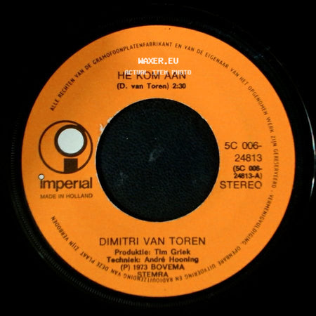 Dimitri Van Toren - Alles Zal Zich Weer Herhalen / Hé Kom Aan side B