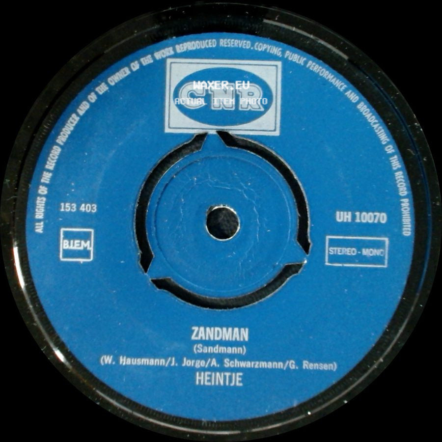 Heintje - Zandman (Sandmann) / Moeders Verjaardag side A