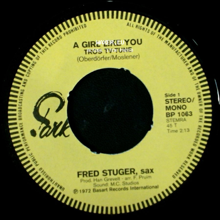 Fred Stuger, Sax - A Girl Like You Tros Tv-Tune / From Coast To Coast side A