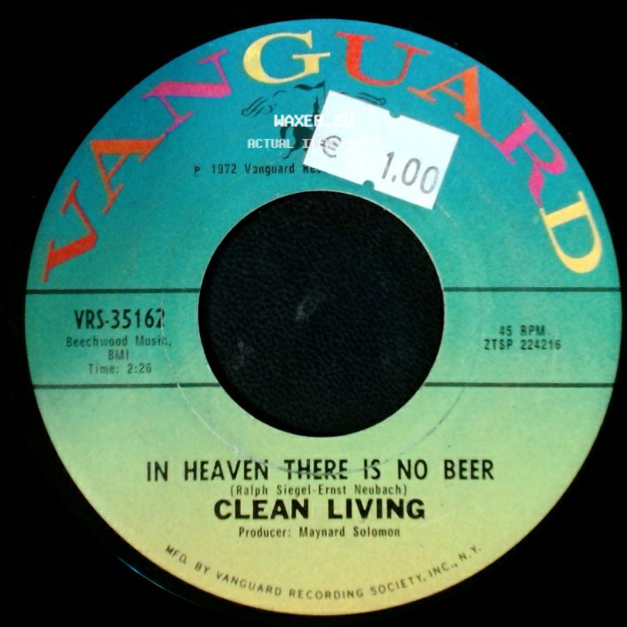 Clean Living - In Heaven There Is No Beer / Backwoods Girl Clean Living side A