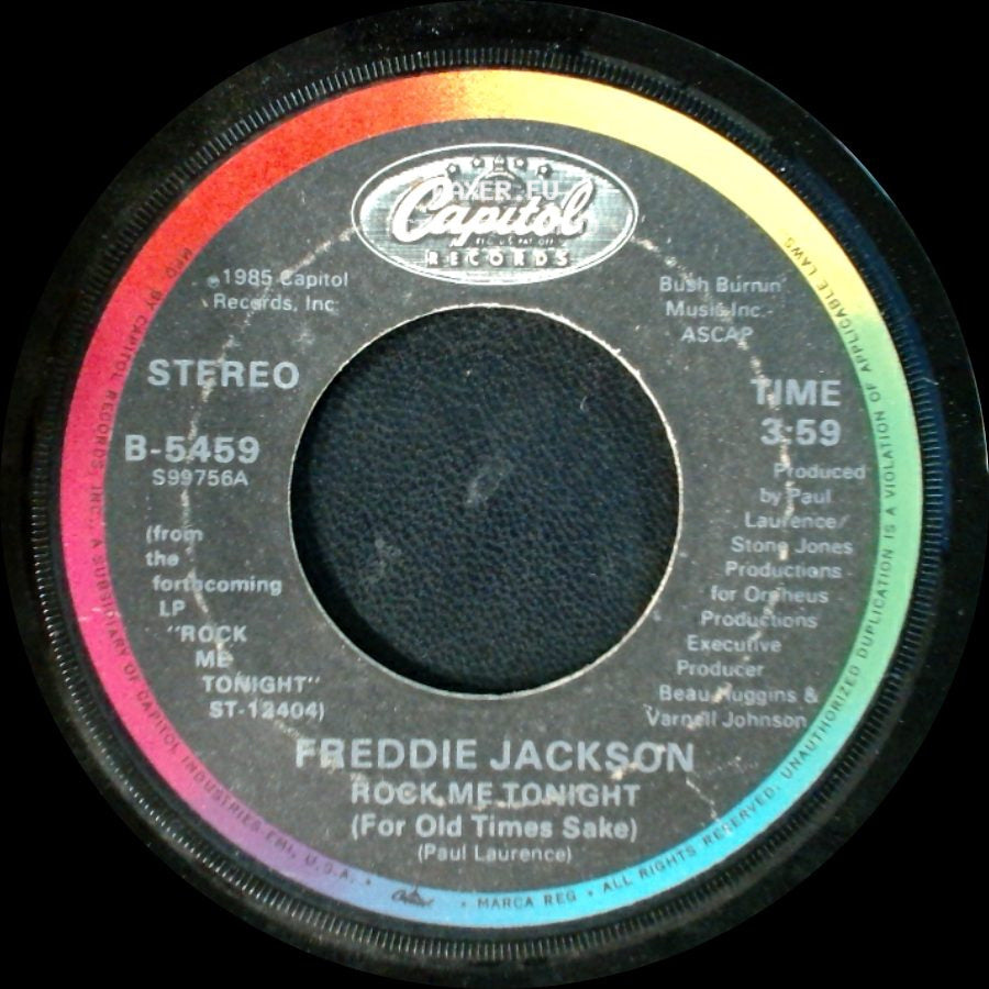 Freddie Jackson - Rock Me Tonight (For Old Times Sake) / Rock Me Tonight (Groove Version) side A