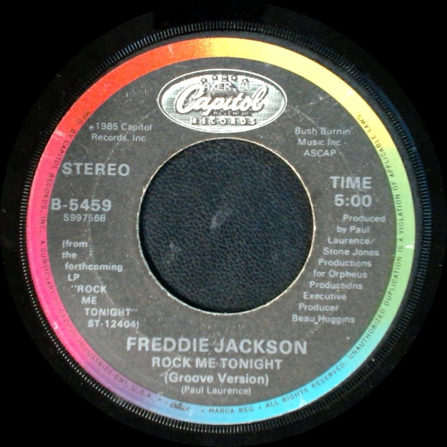 Freddie Jackson - Rock Me Tonight (For Old Times Sake) / Rock Me Tonight (Groove Version) side B