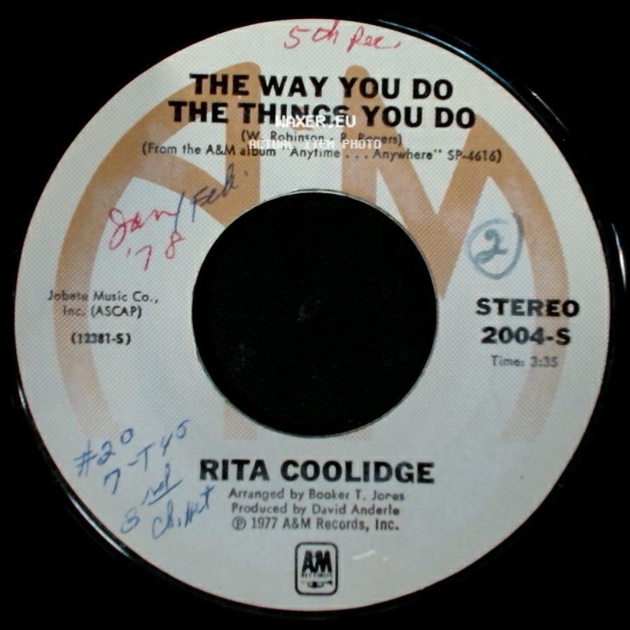 Rita Coolidge - The Way You Do The Things You Do / I Feel The Burden (Being Lifted Off My Shoulders) side A