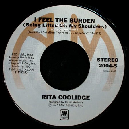 Rita Coolidge - The Way You Do The Things You Do / I Feel The Burden (Being Lifted Off My Shoulders) side B