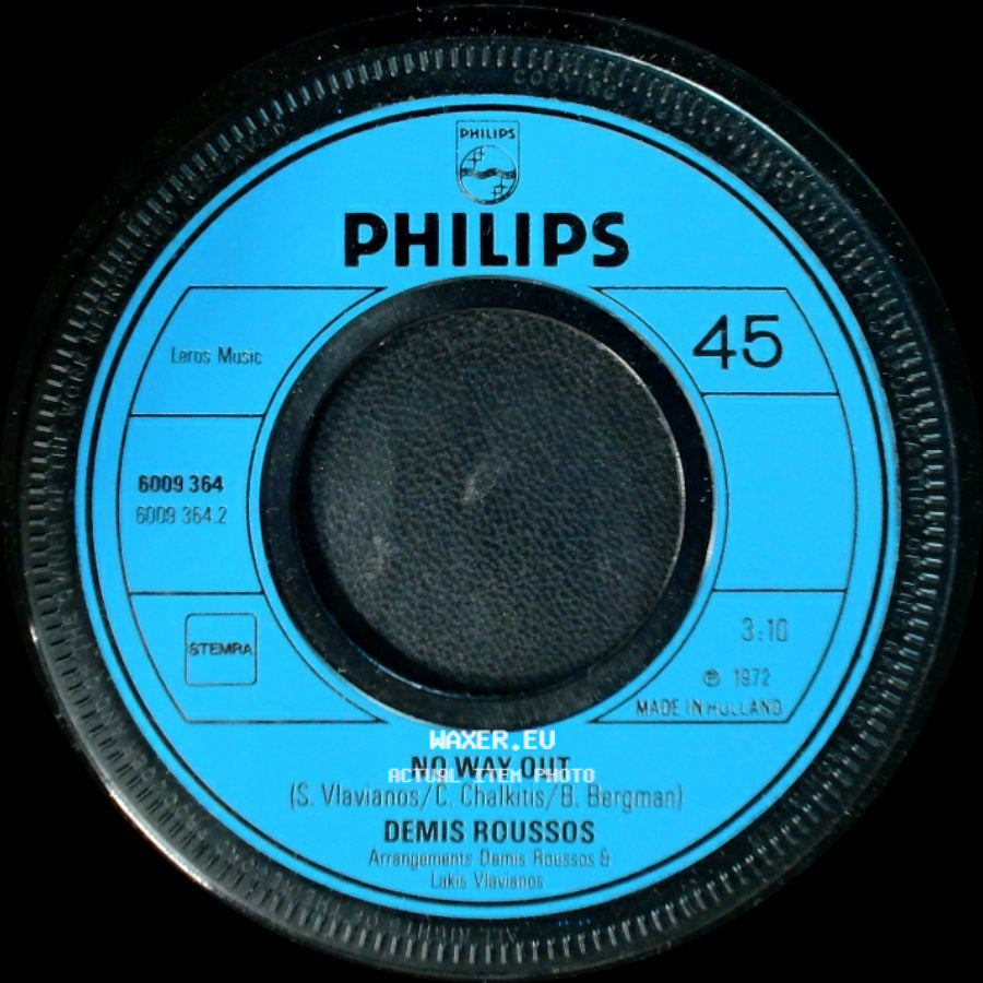Demis Roussos - No Way Out / Goodbye, My Love, Goodbye side A