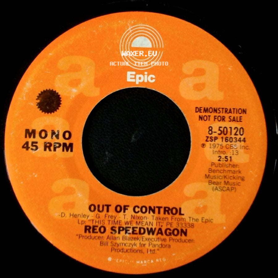 Reo Speedwagon - Out Of Control / Out Of Control side B