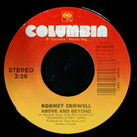 Rodney Crowell - She Loves The Jerk / Above And Beyond side B
