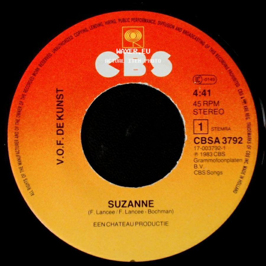 V.O.F. De Kunst - Het Voordeel Van De Twijfel / Suzanne side B