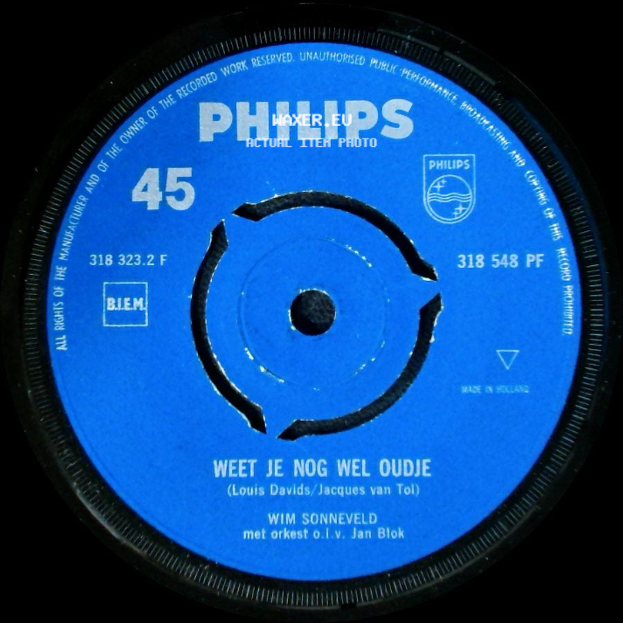 Wim Sonneveld - Weet Je Nog Wel Oudje / Het Hondje Van Dirkie side A
