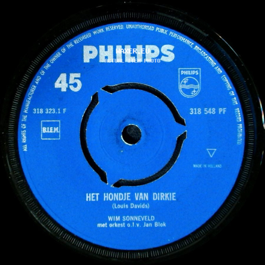 Wim Sonneveld - Weet Je Nog Wel Oudje / Het Hondje Van Dirkie side B