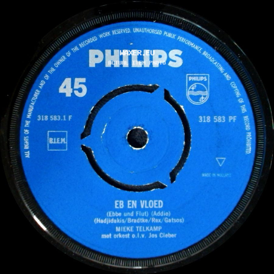 Mieke Telkamp - Eb En Vloed / Witte Rozen Uit Athen' (Weisse Rosen Aus Athen) side A