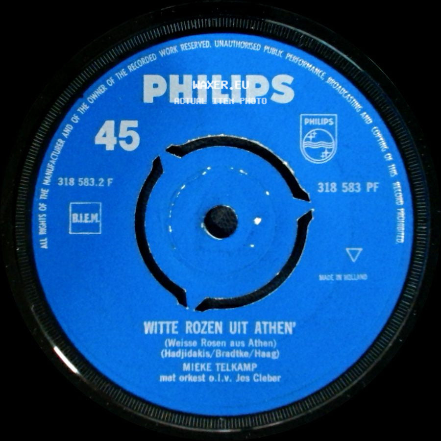 Mieke Telkamp - Eb En Vloed / Witte Rozen Uit Athen' (Weisse Rosen Aus Athen) side B