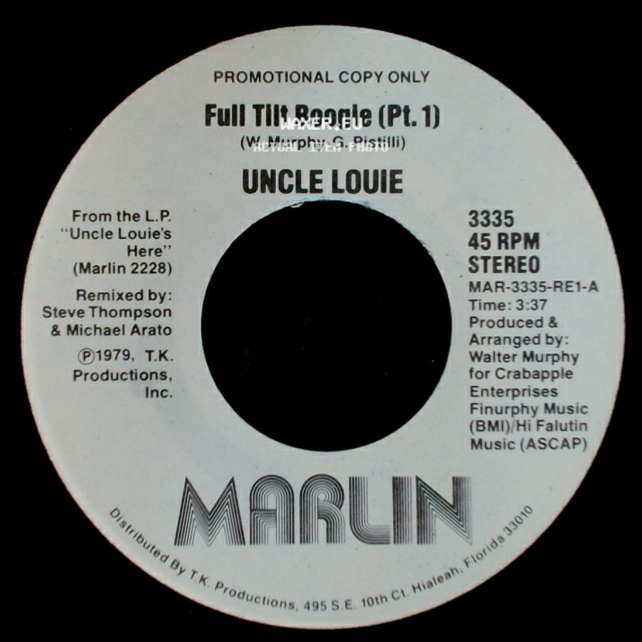 Uncle Louie - Full Tilt Boogie (Pt. 1) / Full Tilt Boogie (Pt. 1) side B
