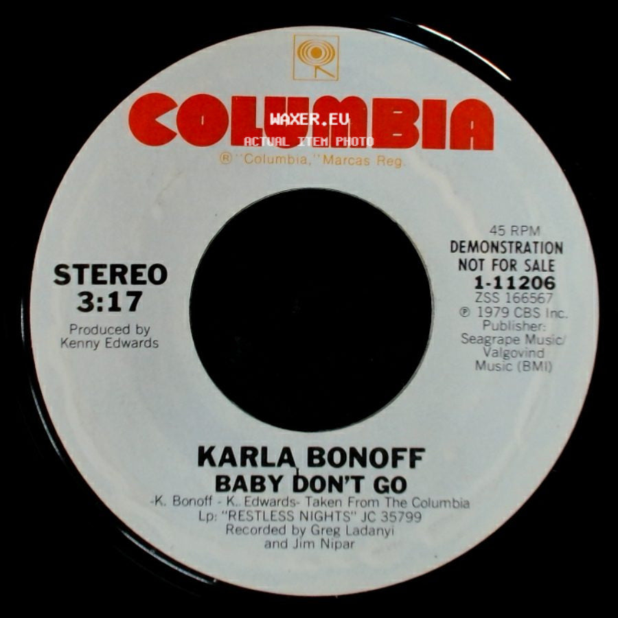 Karla Bonoff - Baby Don't Go / Baby Don't Go side A