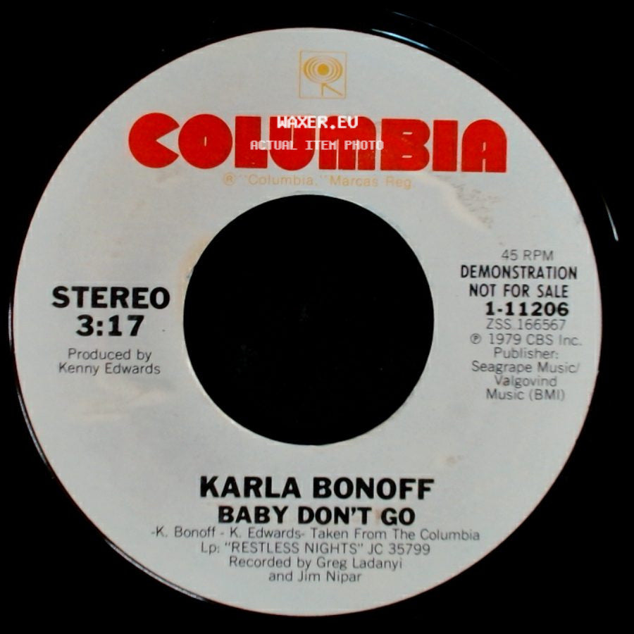 Karla Bonoff - Baby Don't Go / Baby Don't Go side B