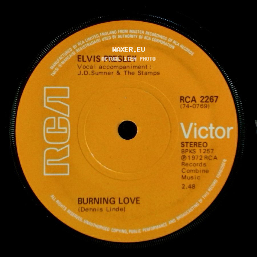 Elvis Presley - Burning Love / It's A Matter Of Time side A