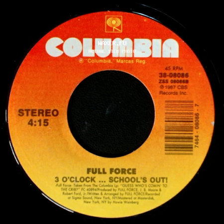 Full Force - 3 O'clock ... School's Out! / Take Care Of Homework side A