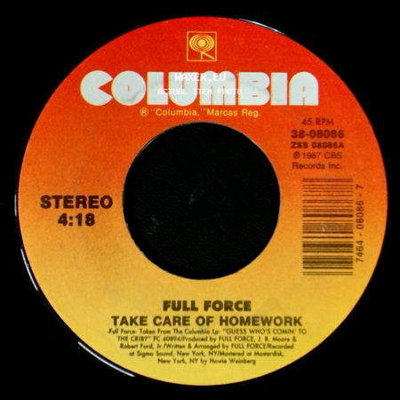 Full Force - 3 O'clock ... School's Out! / Take Care Of Homework side B