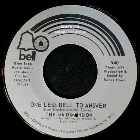 The 5Th Dimension - One Less Bell To Answer / Feelin' Alright? side A