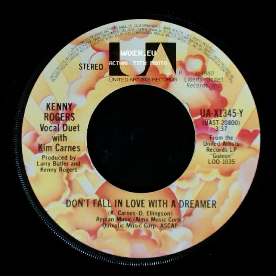 Kenny Rogers Vocal Duet With Kim Carnes / Kenny Rogers - Don't Fall In Love With A Dreamer / Intro: Goin' Home To The Rock / Gideon Tanner side A
