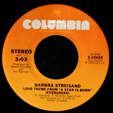 Barbra Streisand - I Believe In Love / Love Theme From "A Star Is Born" (Evergreen) side B