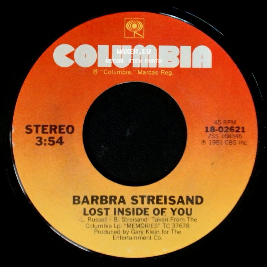 Barbra Streisand - Lost Inside Of You / Comin' In And Out Of Your Life side A
