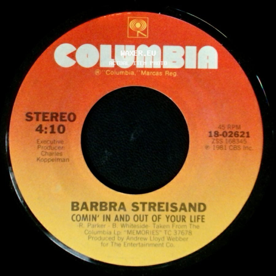 Barbra Streisand - Lost Inside Of You / Comin' In And Out Of Your Life side B