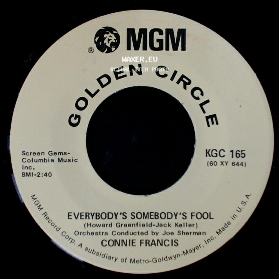 Connie Francis - Everybody's Somebody's Fool / Al Di La side A