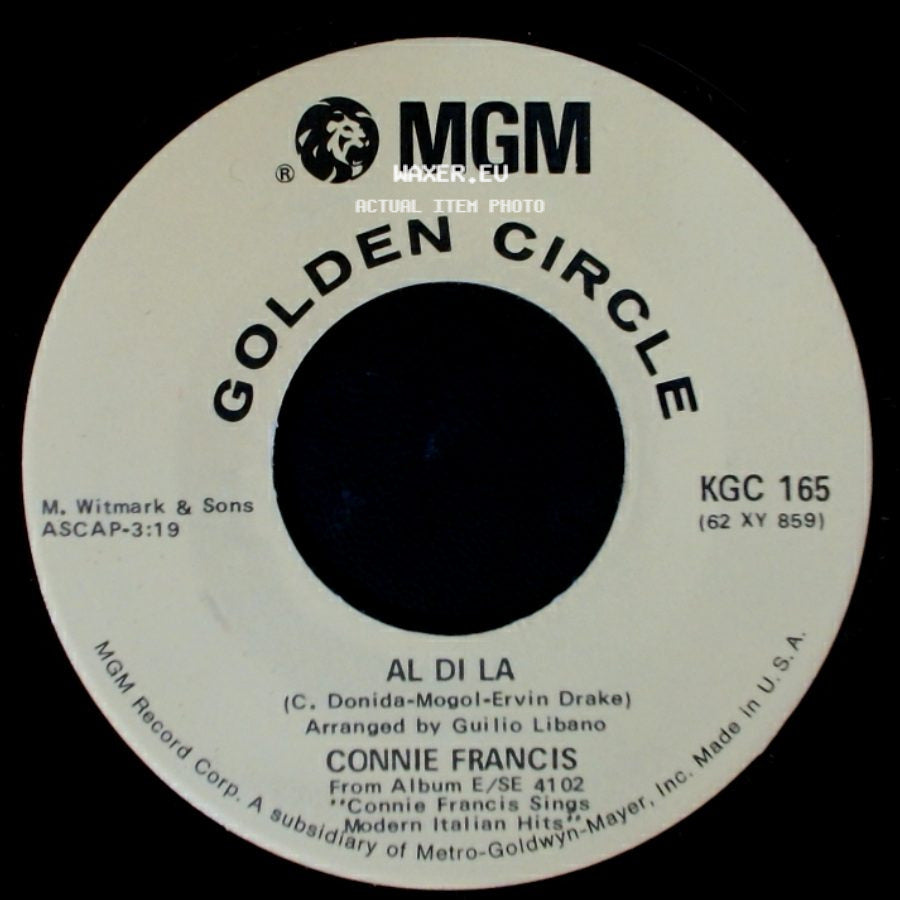 Connie Francis - Everybody's Somebody's Fool / Al Di La side B
