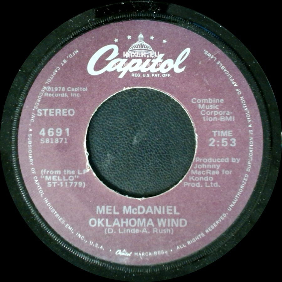 Mel Mcdaniel - Love Lies / Oklahoma Wind side B