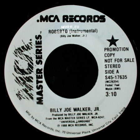 Billy Joe Walker, Jr. - Roberto (Instrumental) / Roberto (Instrumental) side A