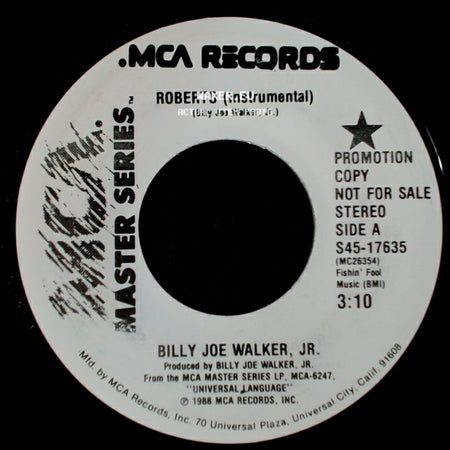 Billy Joe Walker, Jr. - Roberto (Instrumental) / Roberto (Instrumental) side B