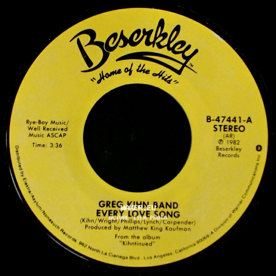 Greg Kihn Band - Trouble In Paradise / Every Love Song side B