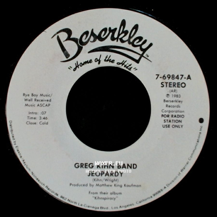 Greg Kihn Band - Jeopardy / Jeopardy side A