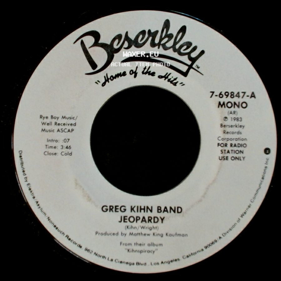 Greg Kihn Band - Jeopardy / Jeopardy side B