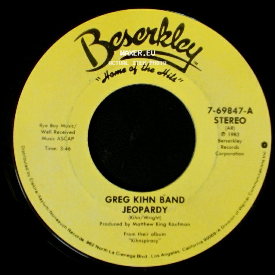 Greg Kihn Band - Jeopardy / Fascination side A