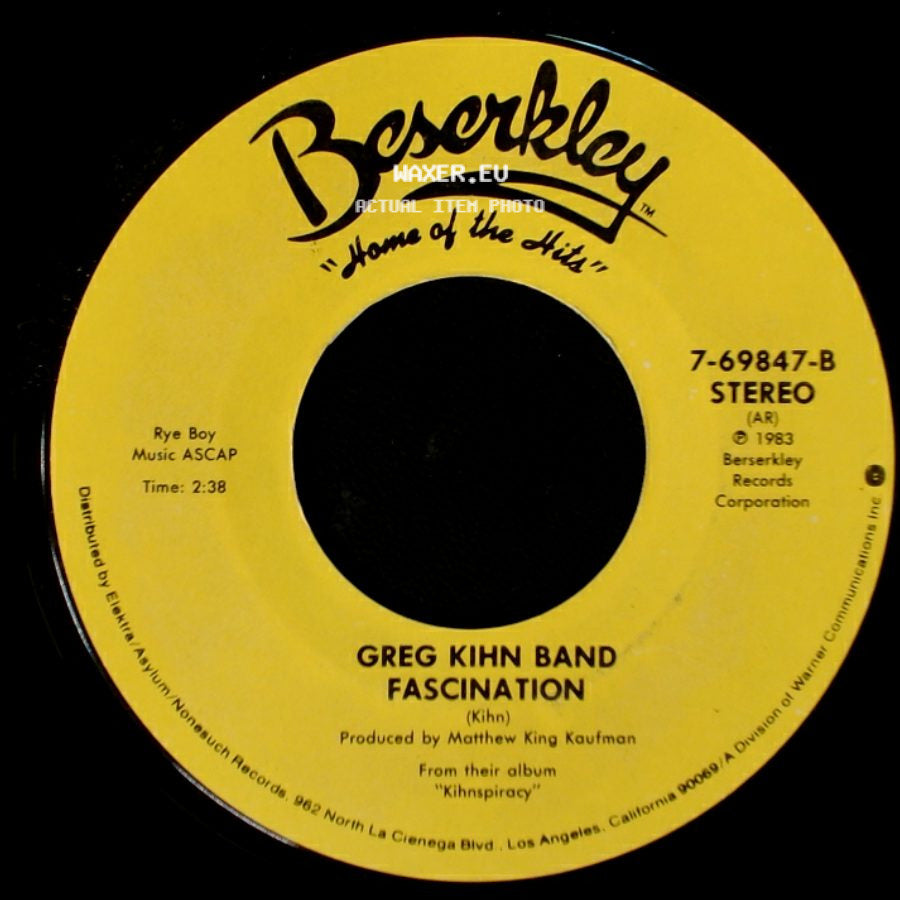 Greg Kihn Band - Jeopardy / Fascination side B