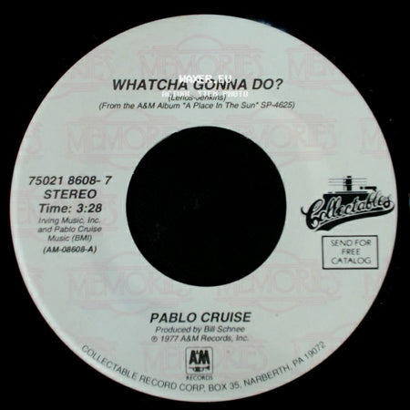 Pablo Cruise - Whatcha Gonna Do? / A Place In The Sun side A