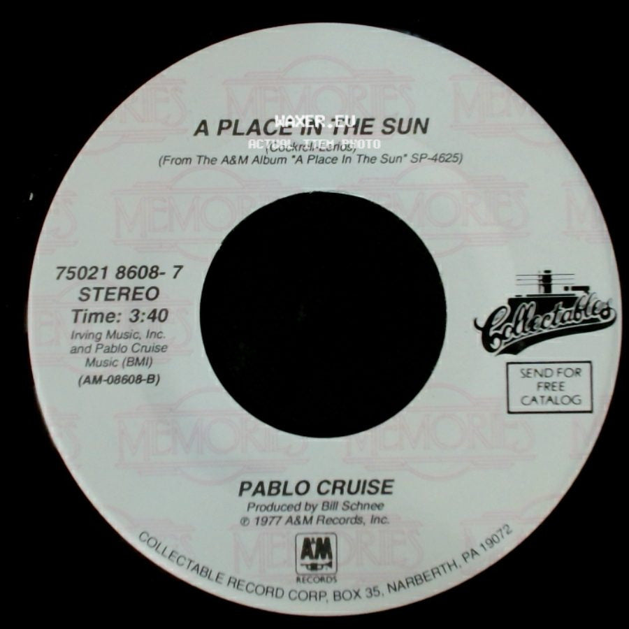 Pablo Cruise - Whatcha Gonna Do? / A Place In The Sun side B