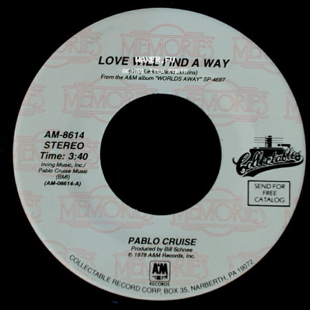 Pablo Cruise - Love Will Find A Way / Don't Want To Live Without It side A